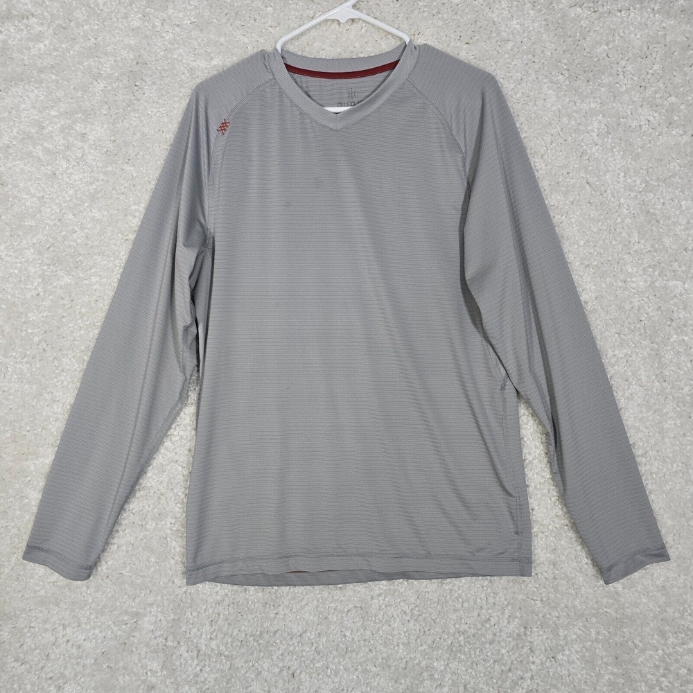 Rhone Long Sleeve Athletic Shirt Mens Size Medium Gray Performance Pullover